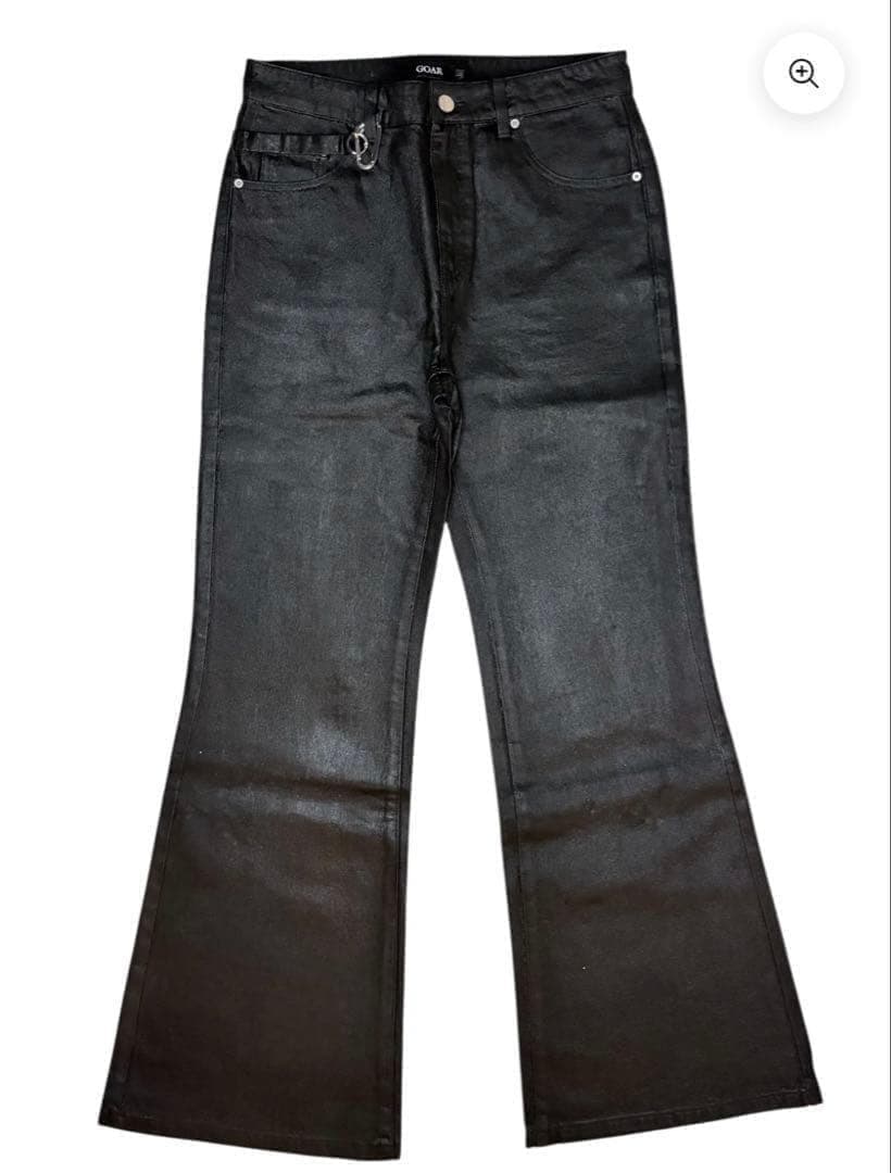パンツ goar.archive strapped flare oil pants M