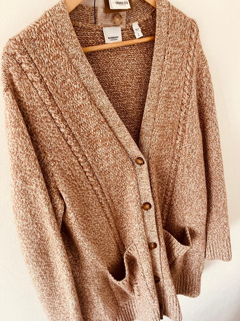 み*こ様 Burberry ロングニット バーバリー カーディガン セーター