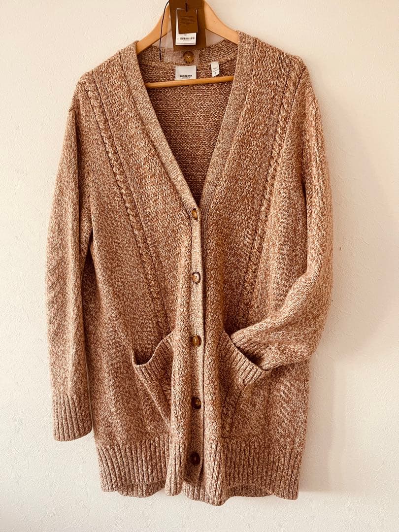 み*こ様 Burberry ロングニット バーバリー カーディガン セーター