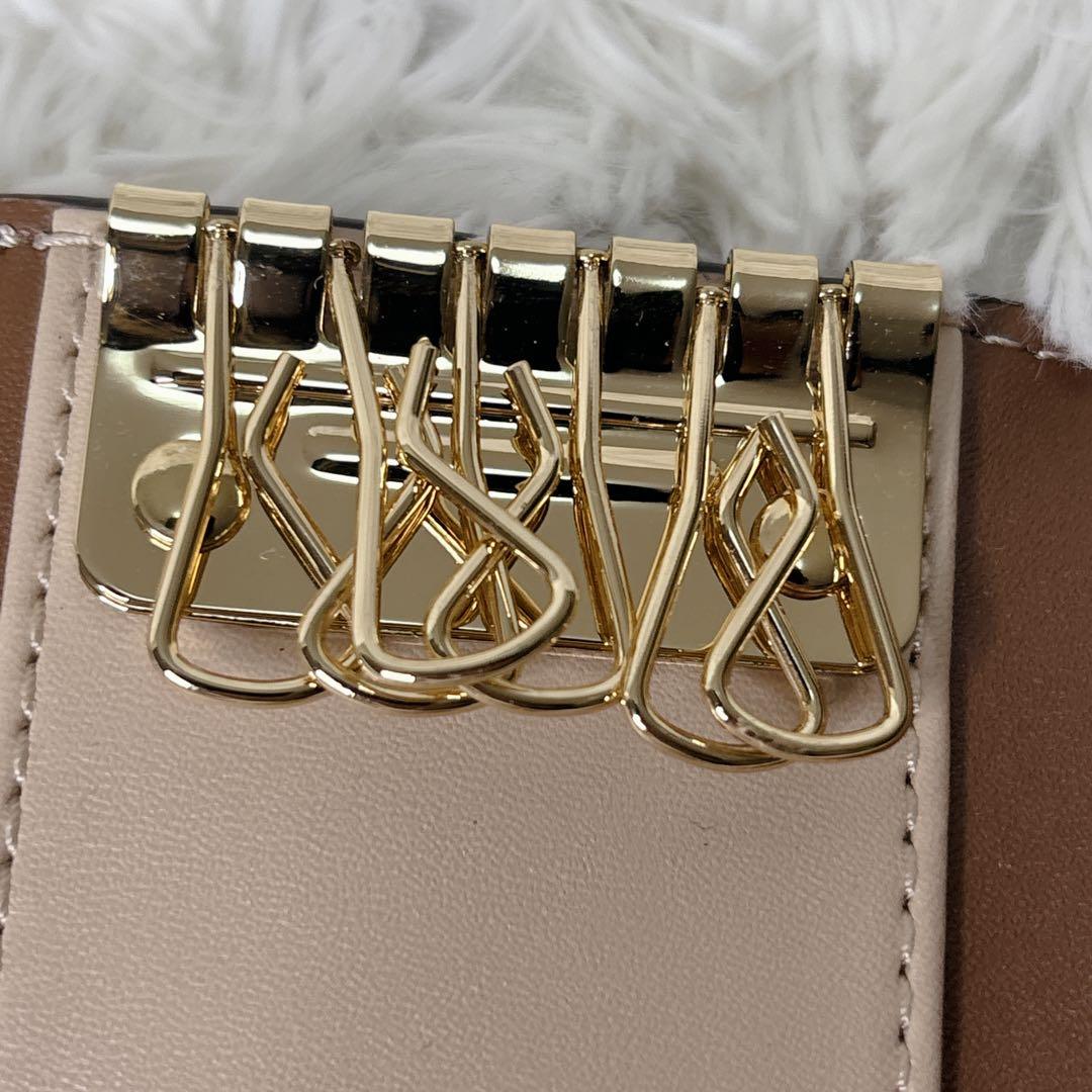 新品未使用MICHAEL KORS キーケース 小銭入れ付　ブラウン/ベージュ