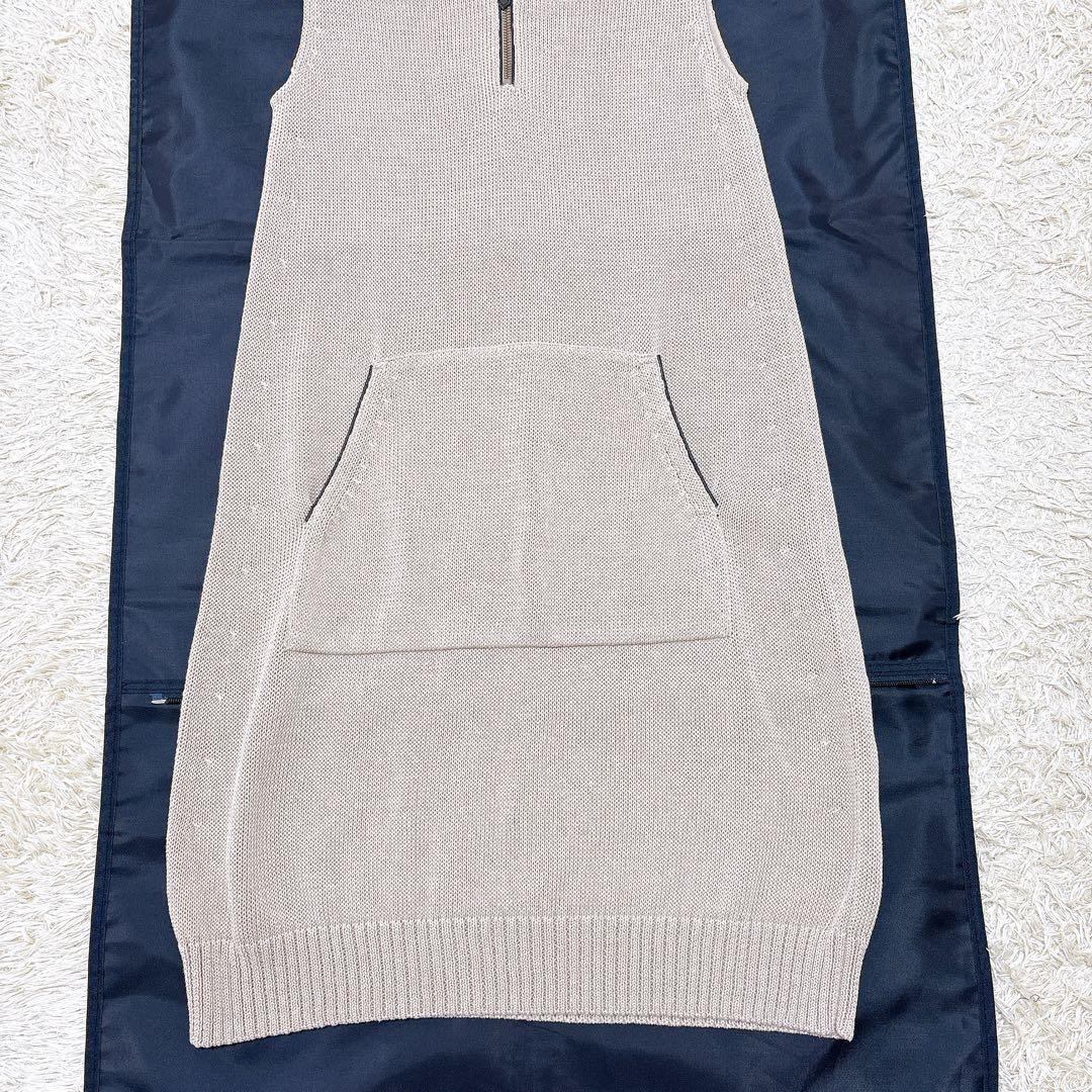 良品✨フォクシー Hoodie ニットワンピース 38 ベージュ系
