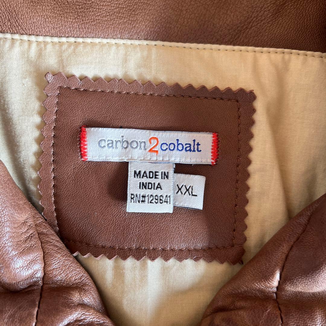 carbon2cobalt ブラウンレザーアウター XXL