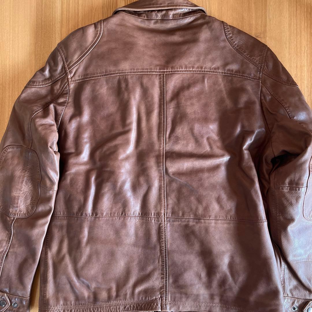 carbon2cobalt ブラウンレザーアウター XXL