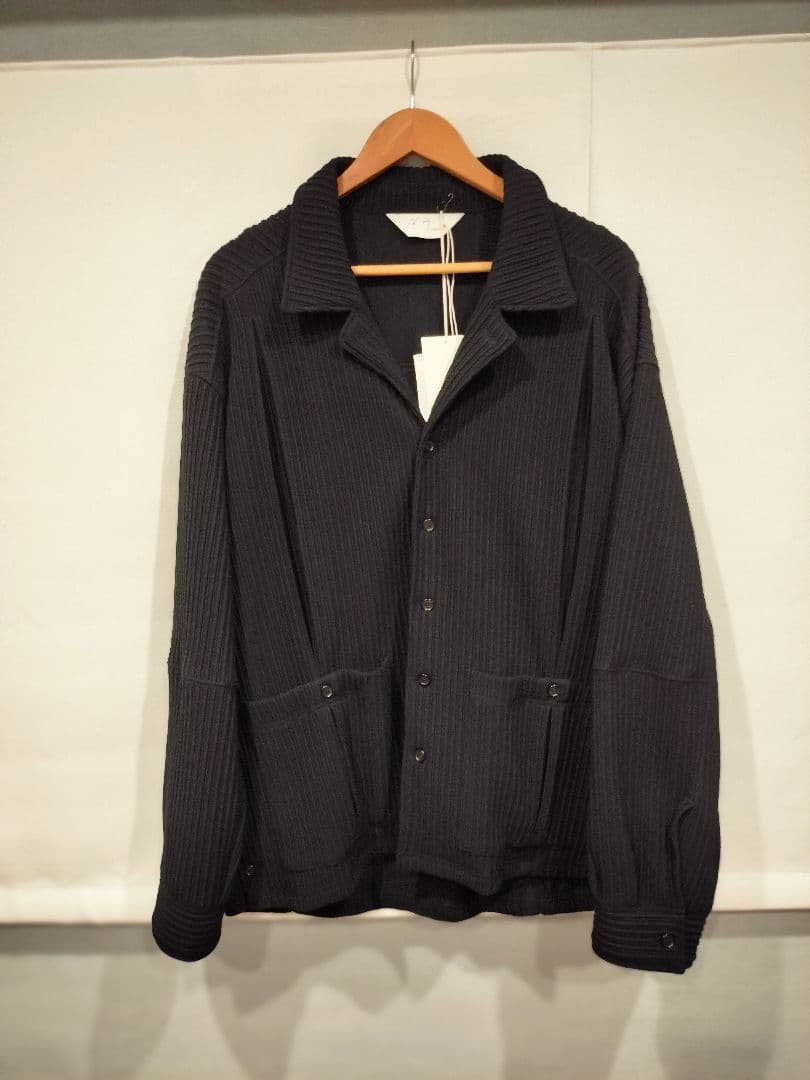ANCELLM WRINKLED STRIPE SHIRT BLACK サイズ2