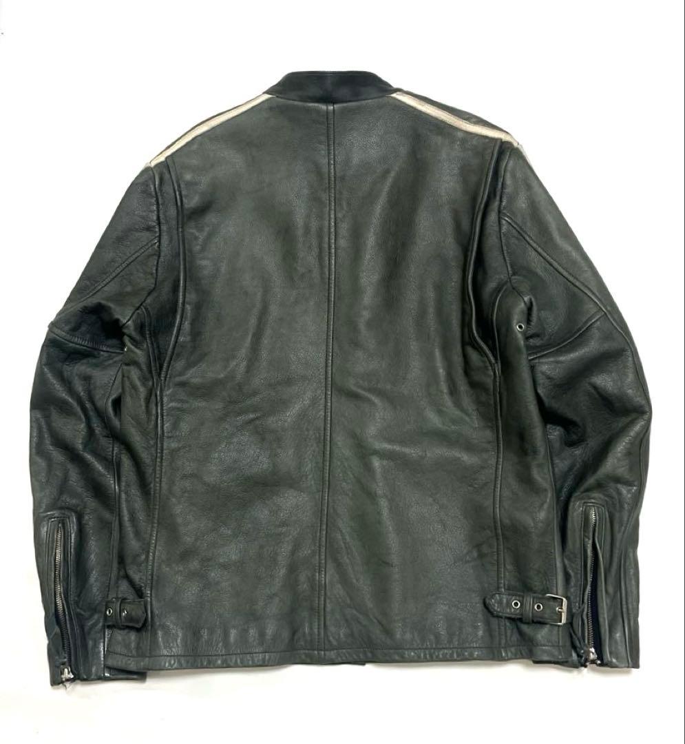 Schott シングルライダースジャケット XL オリーブ