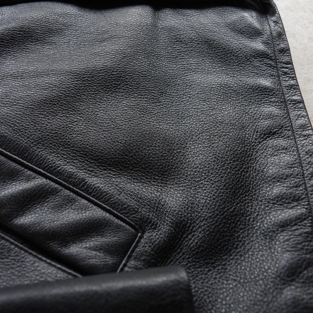 90s ロンドン フォグ London Fog レザー カーコート ブラックXL