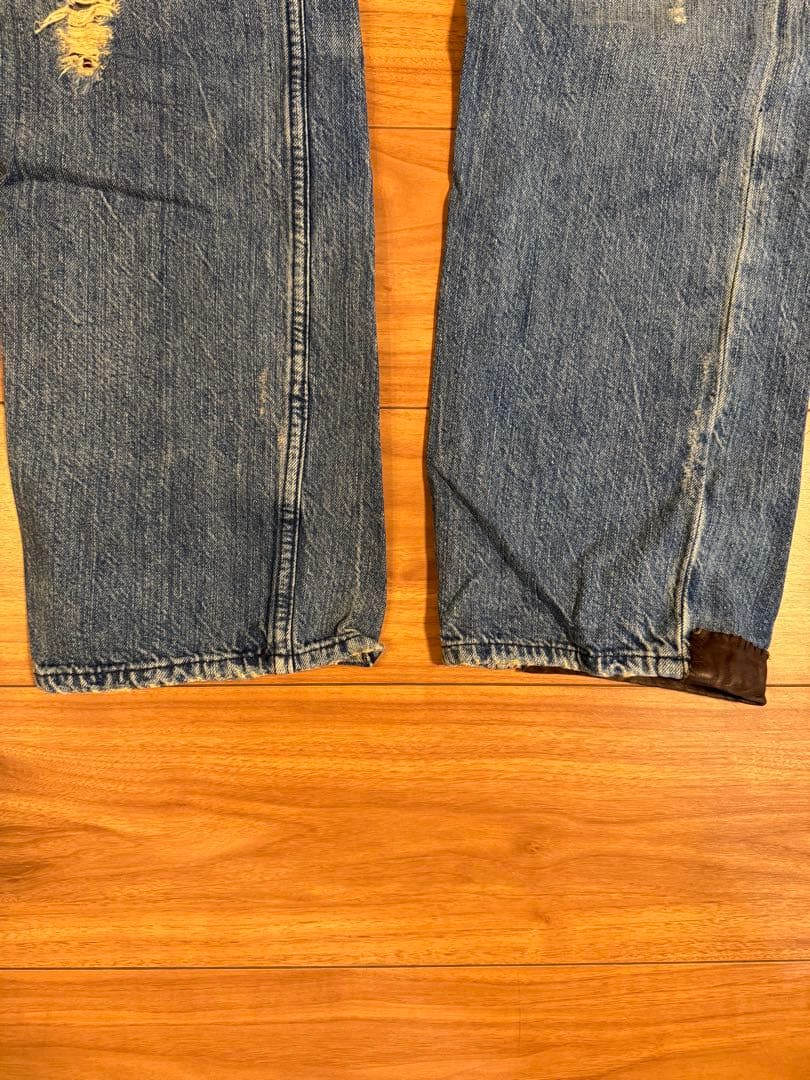 希少 ポロラルフローレン パッチワーク リペア加工 デニム W36 グランジ