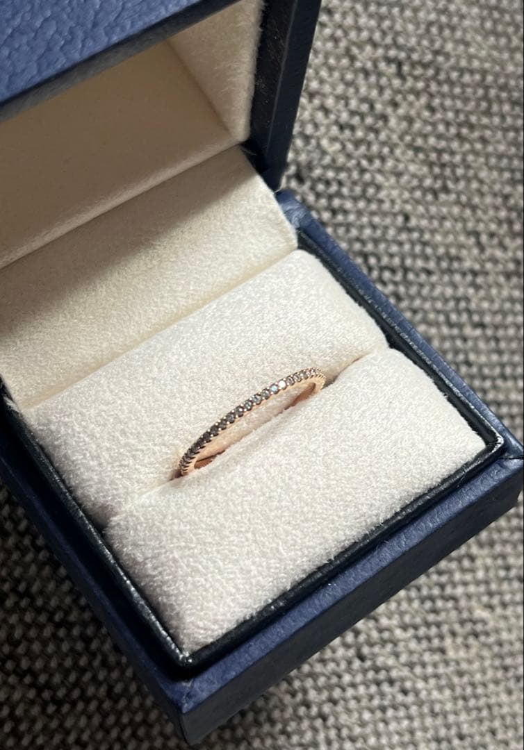 K18 PG ダイヤモンド0.18ct フルエタニティリング18金ピンクゴールド