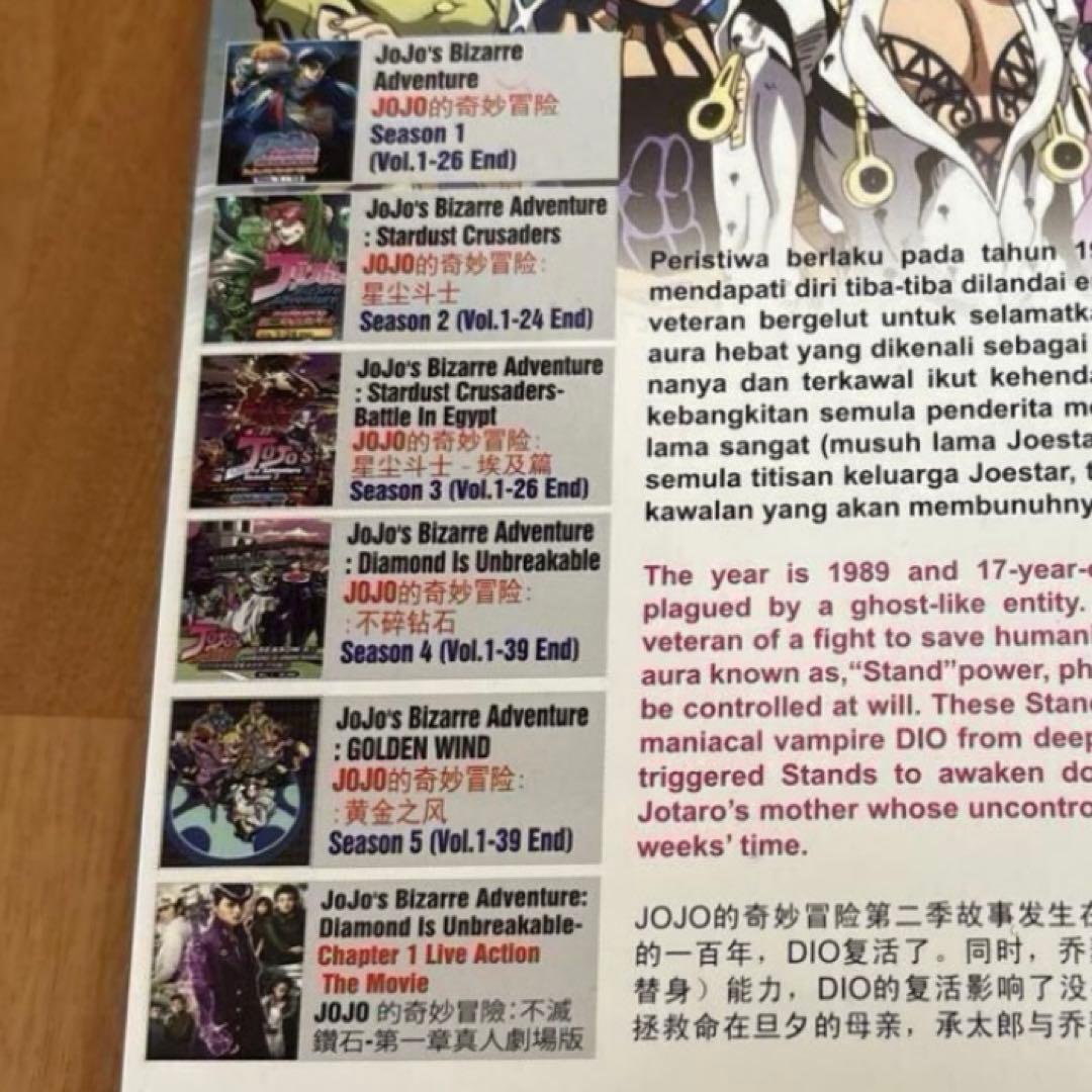 ジョジョの奇妙な冒険 DVD セット