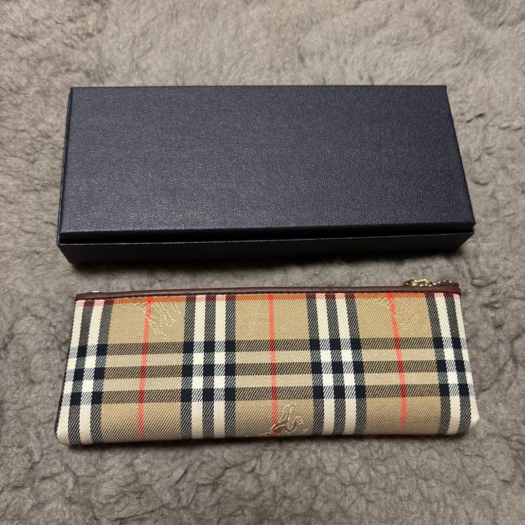 BURBERRY チェック柄 筆箱 箱付き