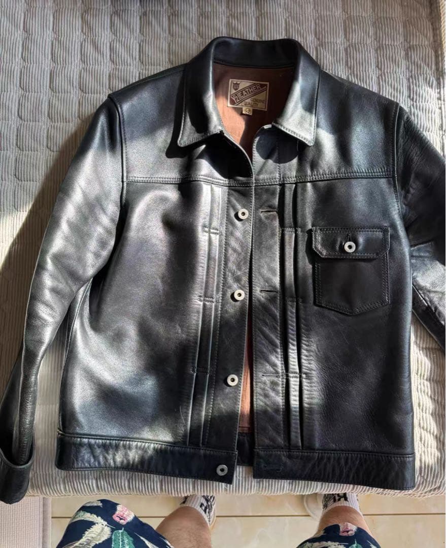 y2LEATHER 本革 ブラックジャケット 42 ワイツーレザー