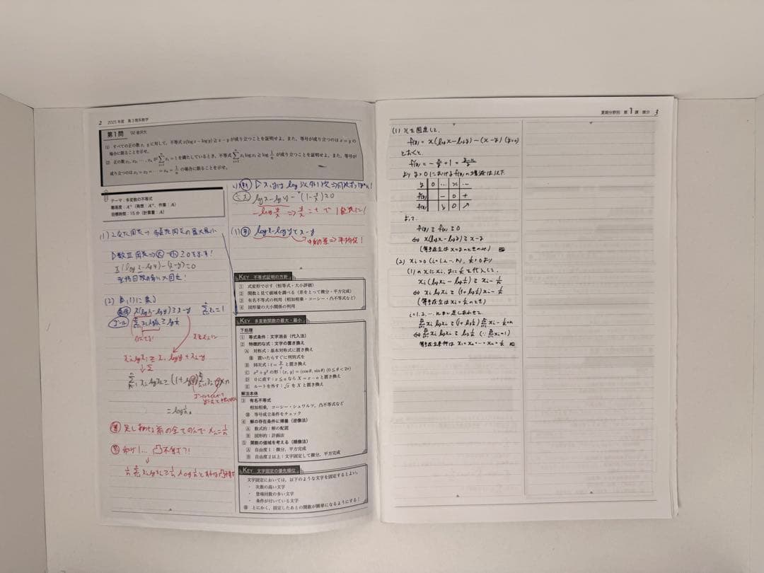 高3 数学　鉄緑会　夏期講習　数Ⅲ 冊子　まとめ