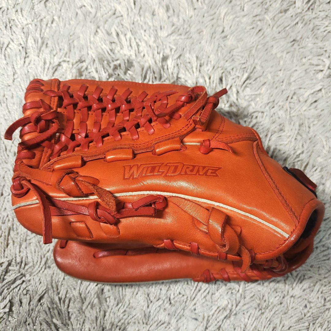 【左利き】mizuno　ミズノ　軟式グローブ　オレンジ　will drive