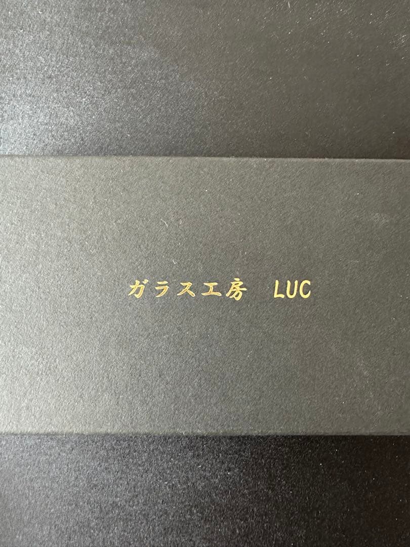 本日限定 ガラスペン オパール入り ガラス工房 LUC ゴールド レア