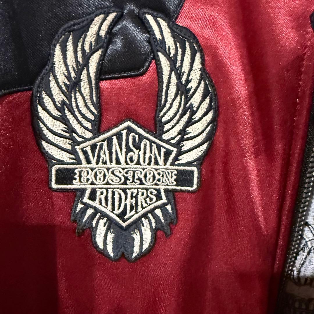 未使用品vanson ライダースジャケット XL 赤/黒