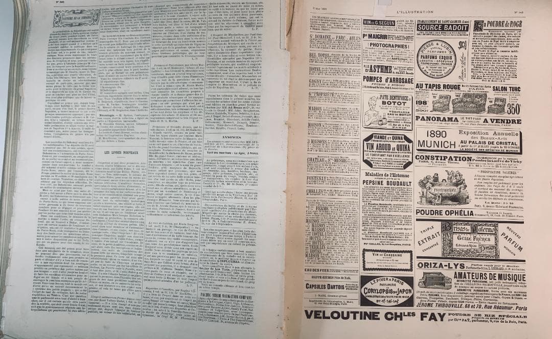 19世紀仏誌 L’ILLUSTRATION製本合本 1890年