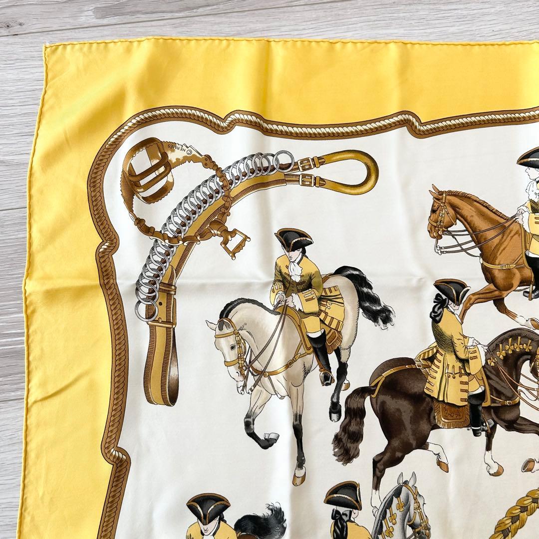 HERMÈS エルメス カレ90 REPRISE 馬と騎手のシルクスカーフ