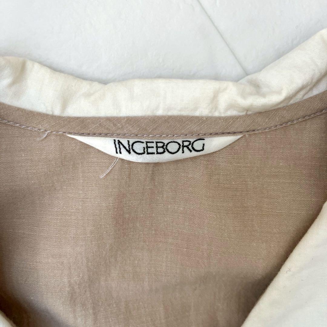 ★INGEBORGロングワンピース【L相当】コットン　ピンタック ガーリーD91