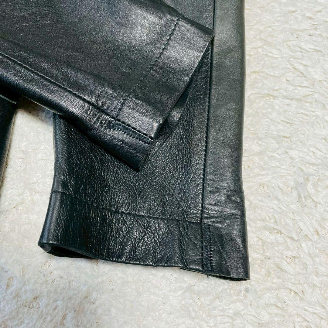 美品　G-STAR RAW　シングルライダースジャケット　M　牛革　ブラック