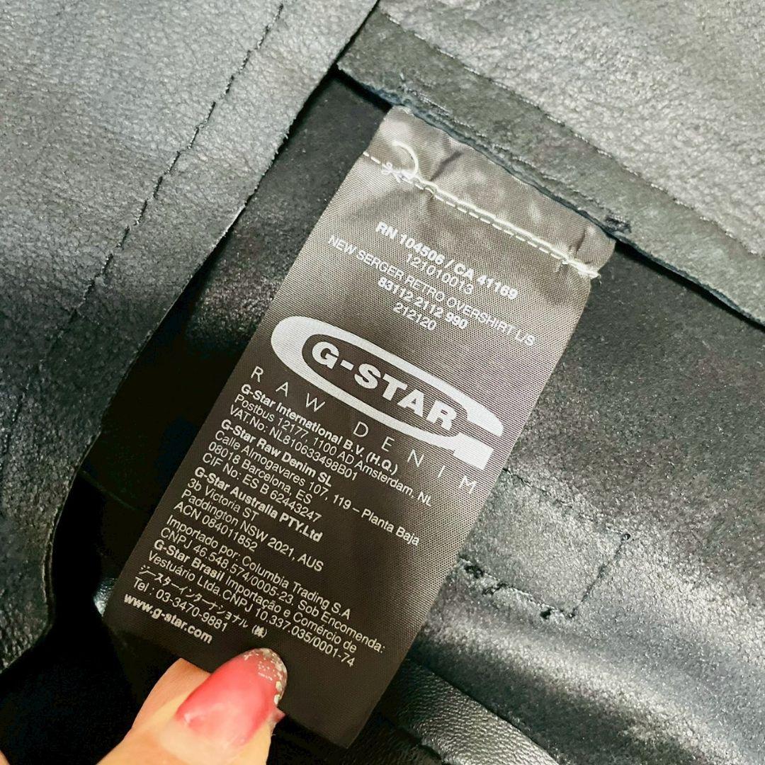 美品　G-STAR RAW　シングルライダースジャケット　M　牛革　ブラック