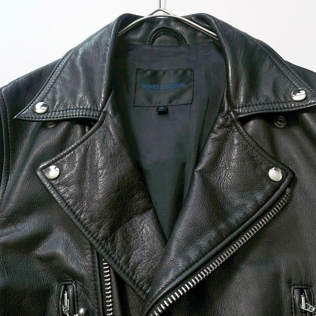 【美品】ロアーズオリジナル ダブル ライダースジャケット 牛革 M ブラック