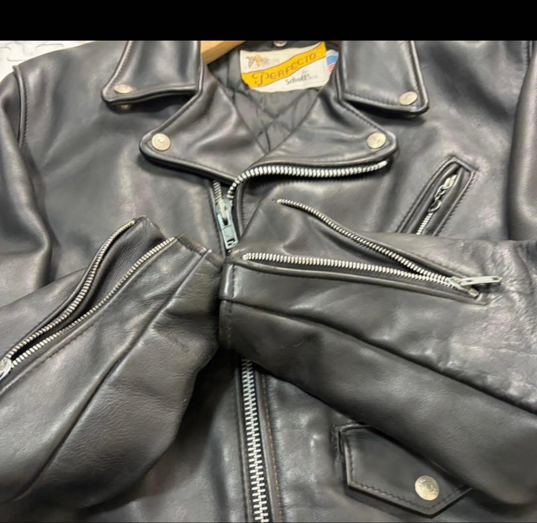 奇跡の42size✨【米国製】schott ダブルライダース 618 黒