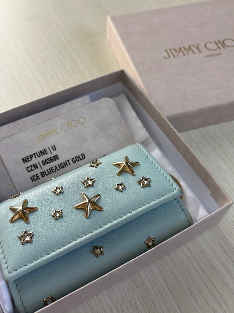 ジミーチュウ　キーケース　美品　アイスブルー(最終値下げ)