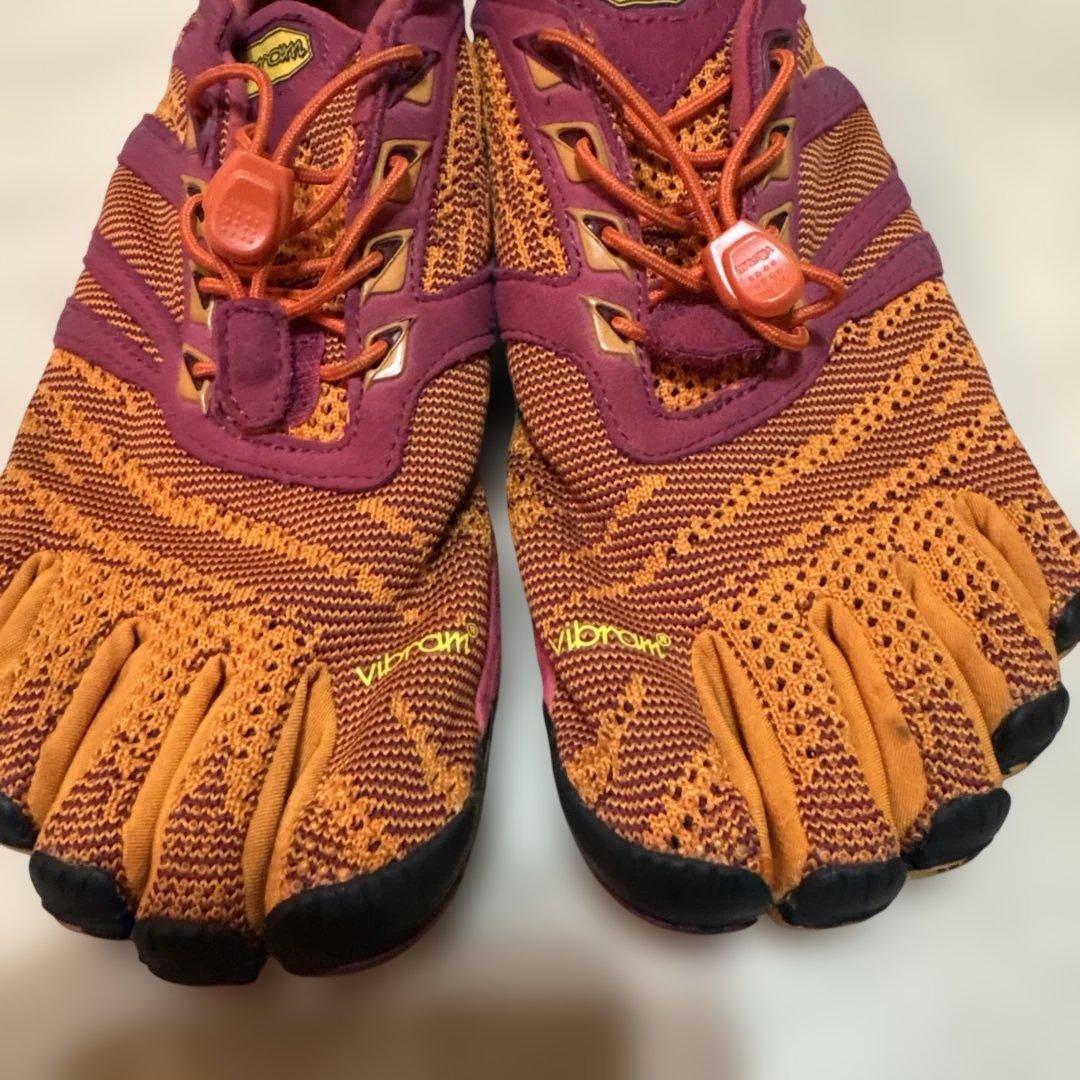 Vibram 5本指フィットネスシューズ オレンジ/パープル