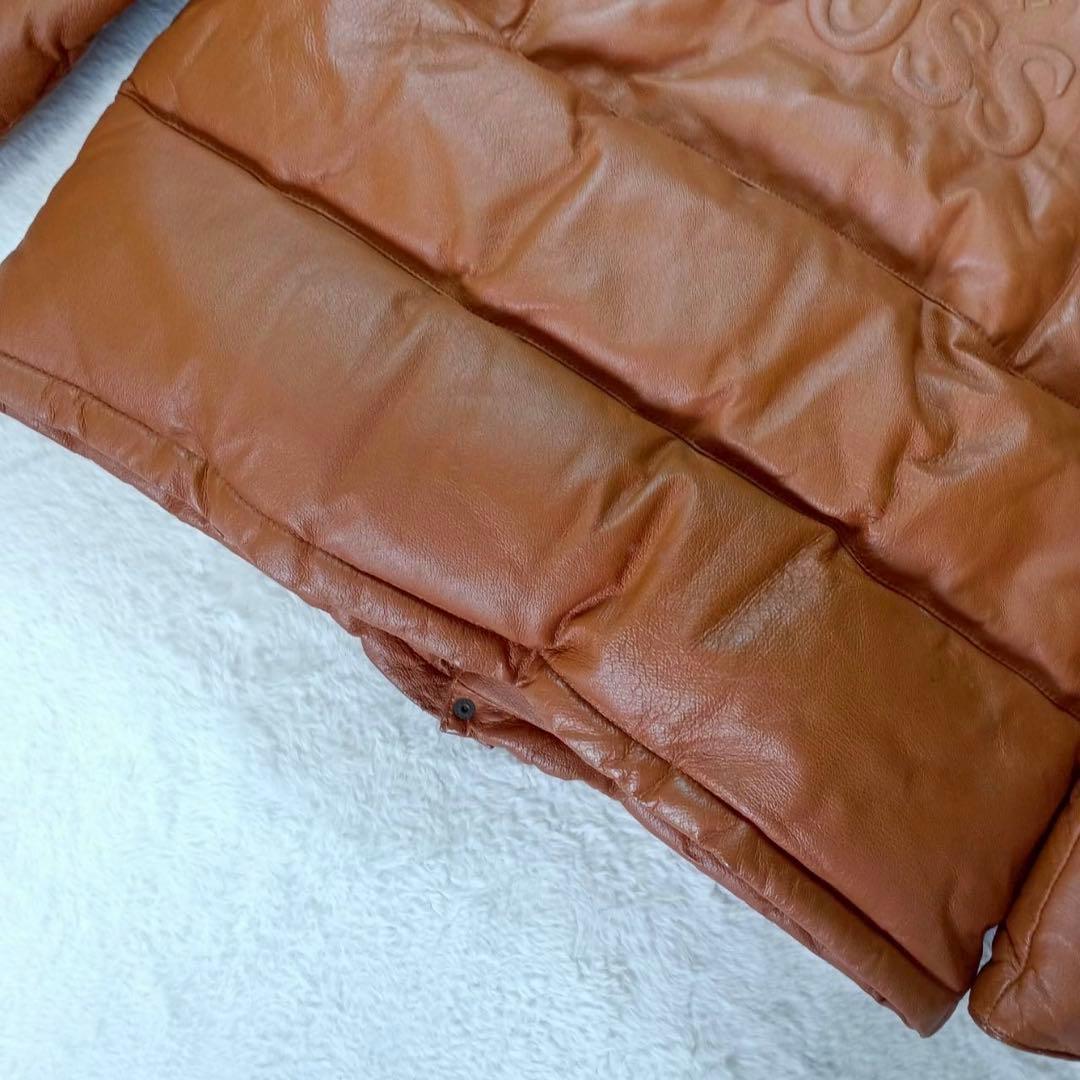 ✨美品✨サントリー 10周年ボスジャン レザーダウンジャケット キャメル Y2K