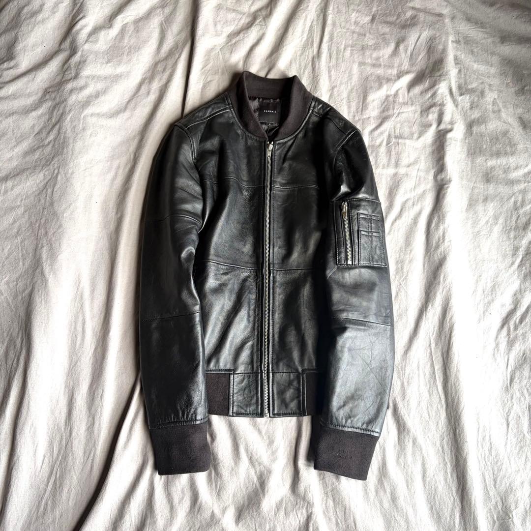 ジャケット・アウター 00s archive roshell MA-1 Leather Jacket