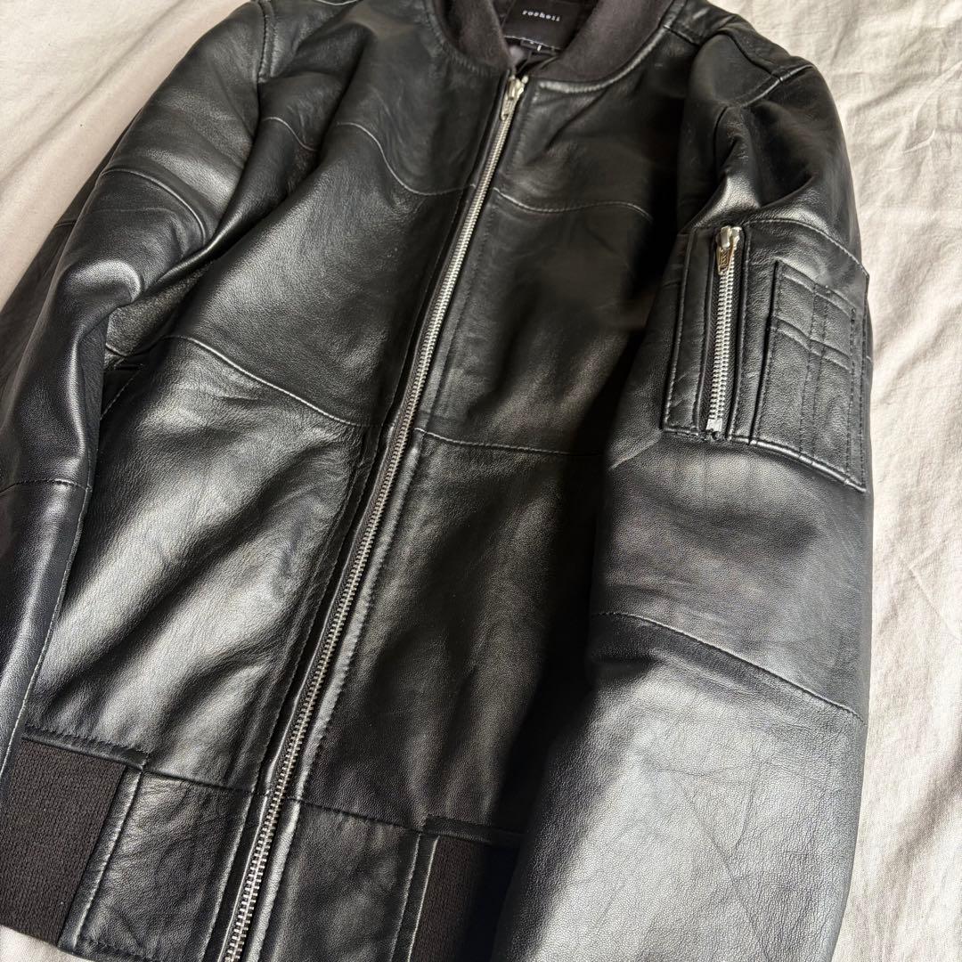 ジャケット・アウター 00s archive roshell MA-1 Leather Jacket
