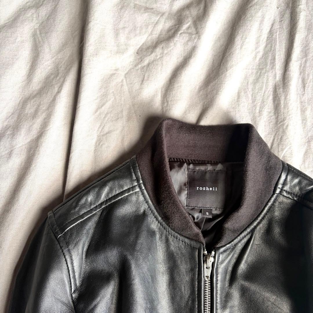 ジャケット・アウター 00s archive roshell MA-1 Leather Jacket