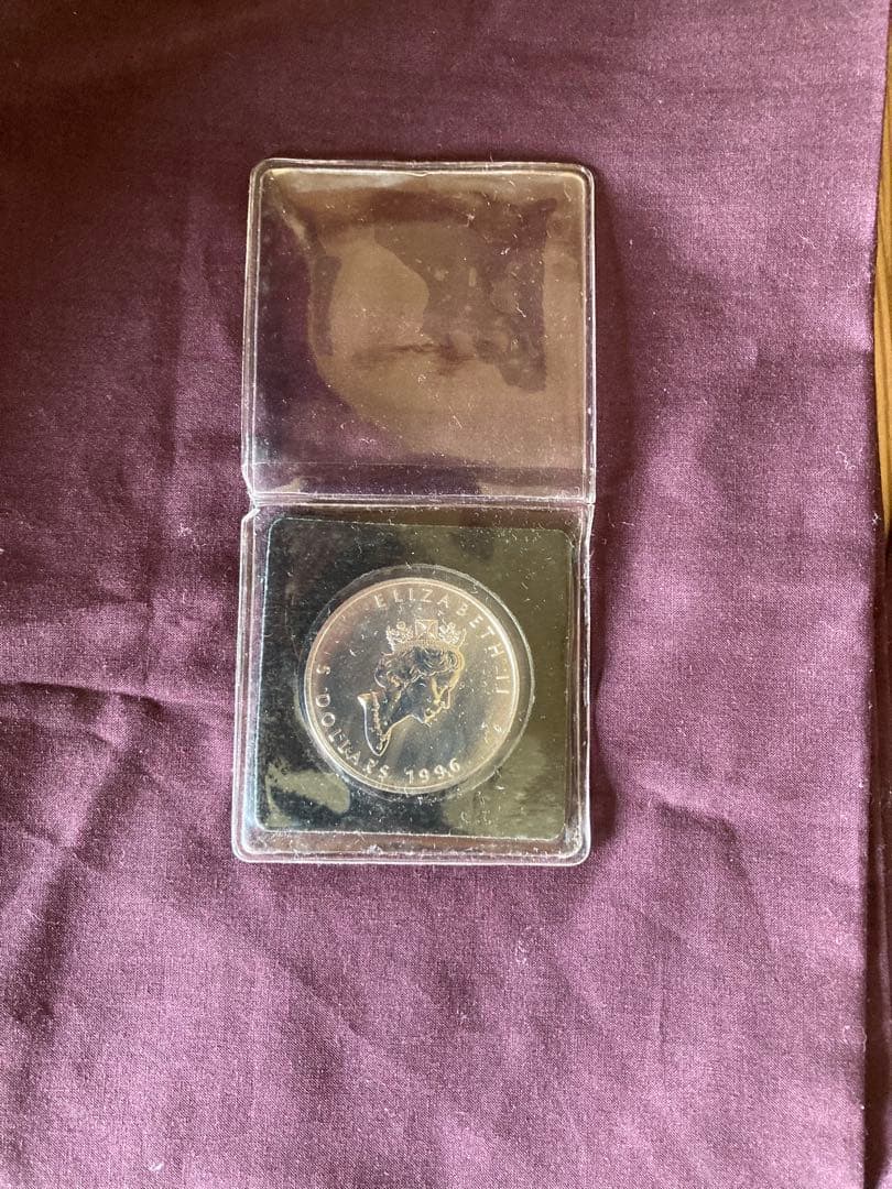 1996年 カナダ 5ドル 銀貨 メイプルリーフ