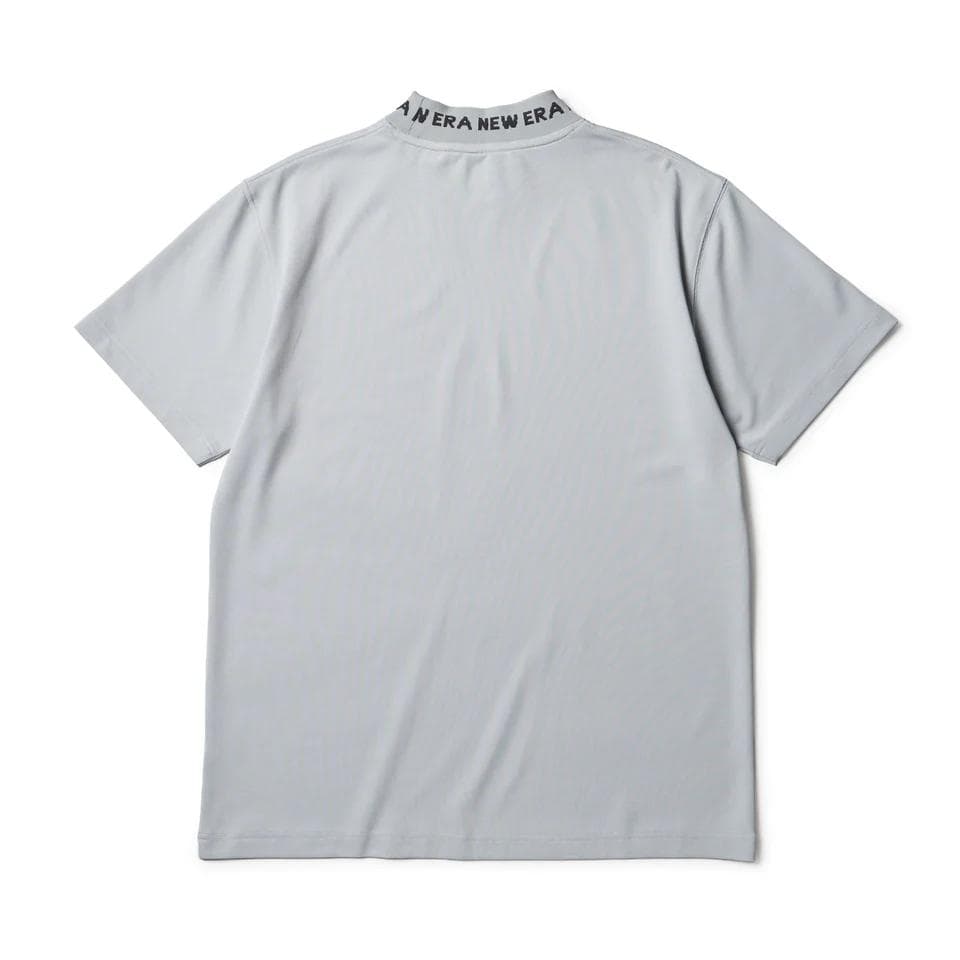 NEWERA GOLF 半袖 モックネック シャツ　鹿の子 グレー　Ｍサイズ