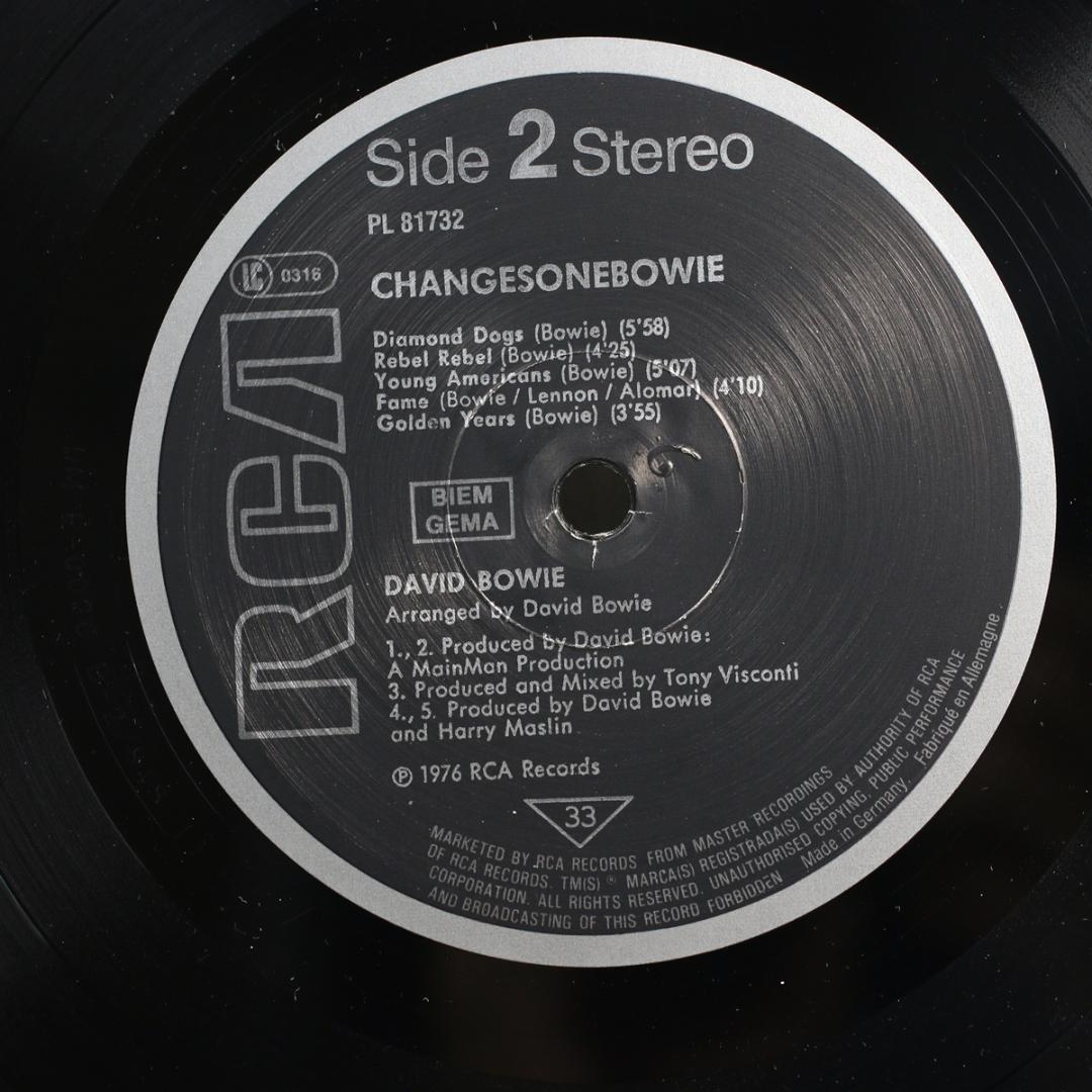 独LP David Bowie Changes One Bowie ドイツ盤初回