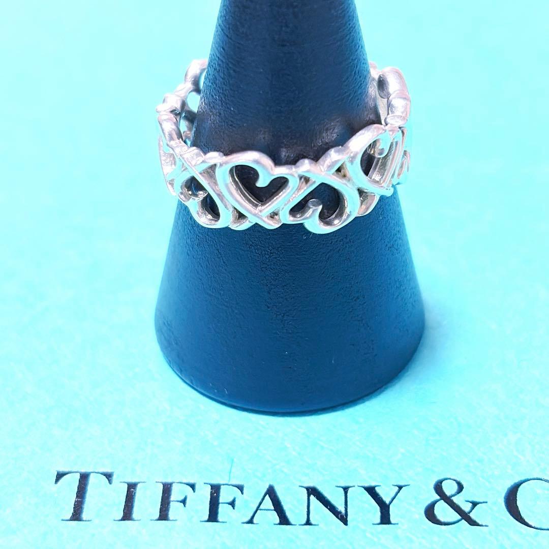 【美品】15号 Tiffany ティファニー フルラビングハート リング 925