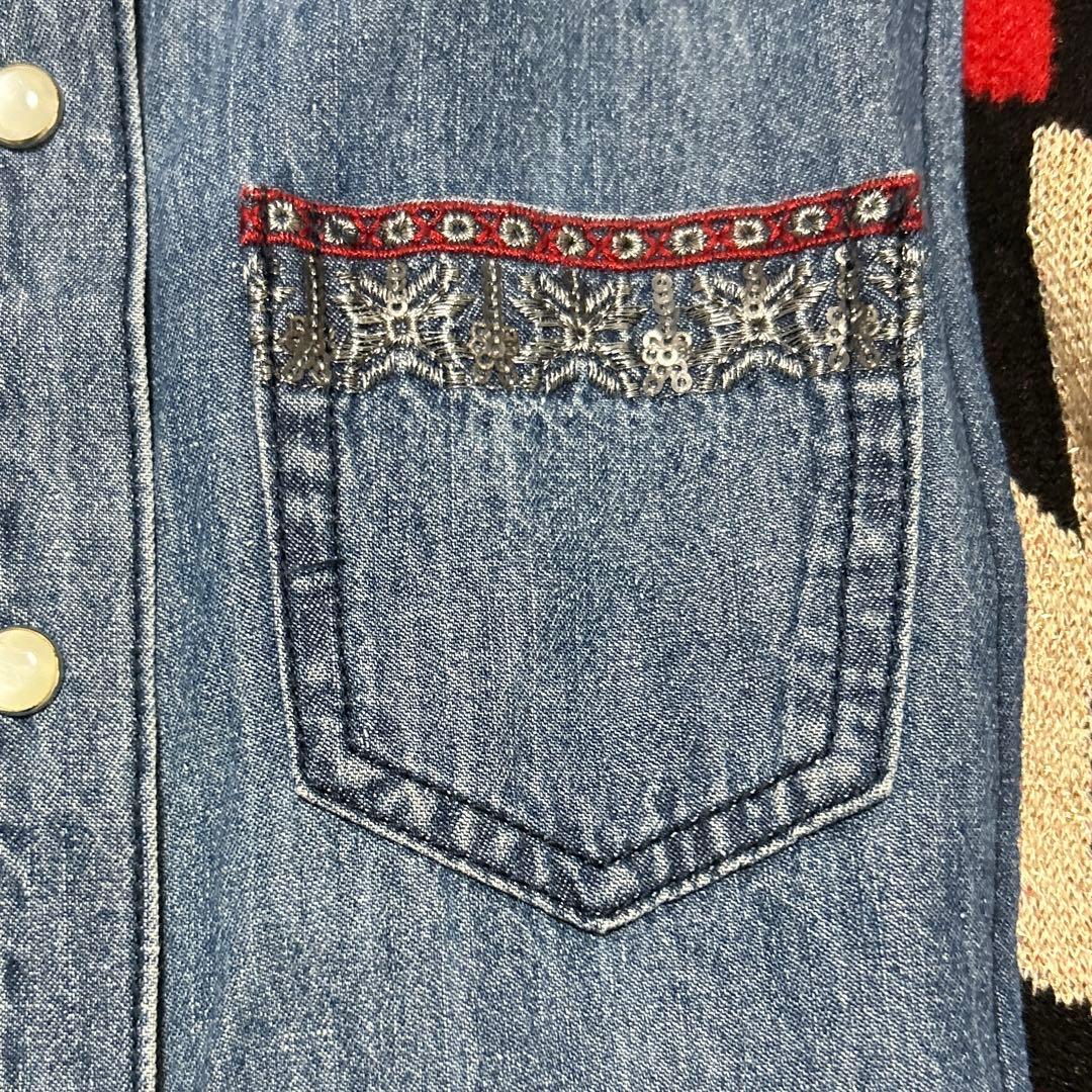 Desigual デシグアル デニムジャケット ポンチョ ゆったり ナバホ柄