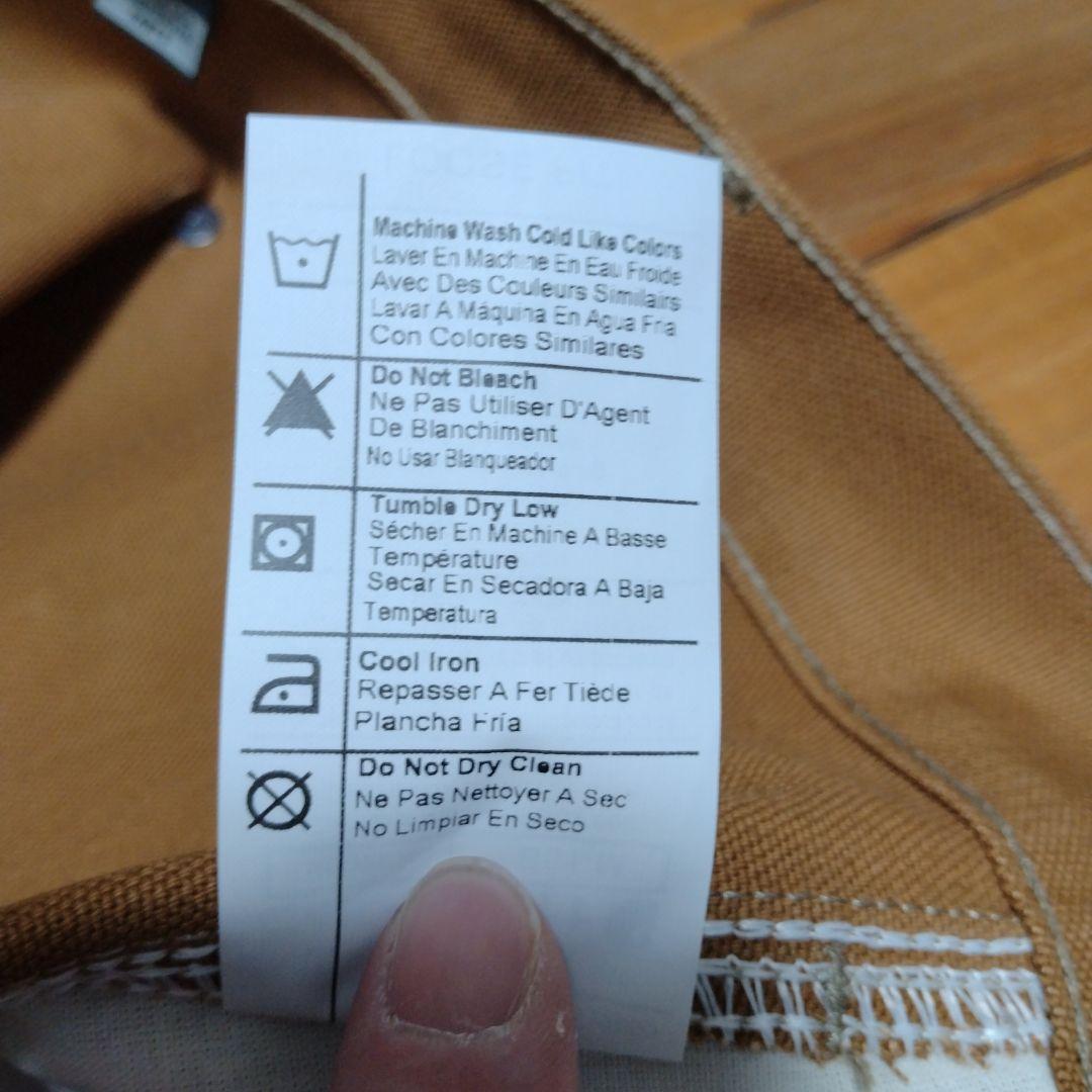 ★米国製本物W36*L32ノンウォッシュCARHARTTダブルニーB01ブラウン
