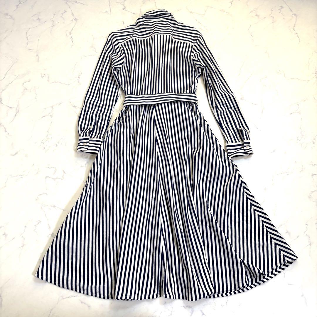 極美品 ポロラルフローレン ニットシャツワンピース 現行タグ 定価4万円