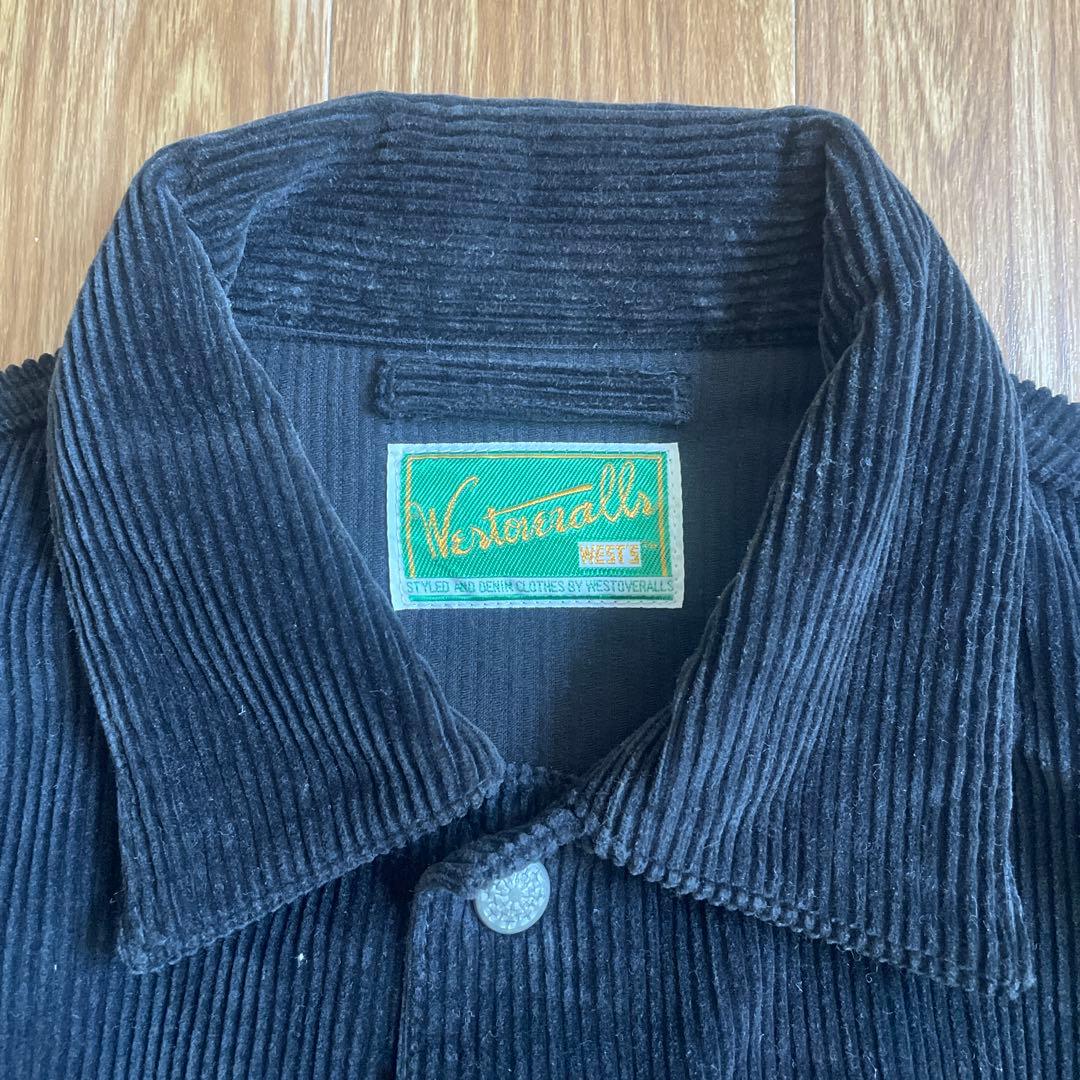 WESTOVERALLS ブラックコーデュロイジャケット　短丈