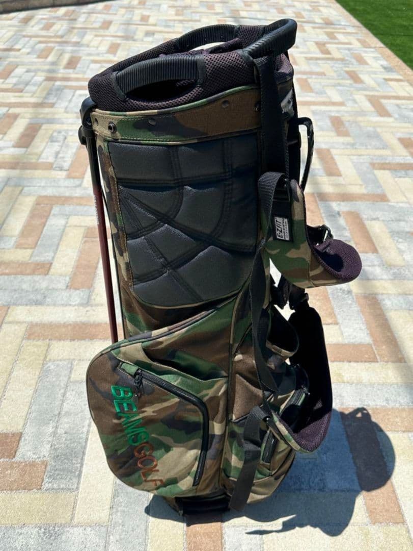 夏に映える迷彩　希少　BEAMSGOLF&BRIEFINGコラボ　キャディバッグ