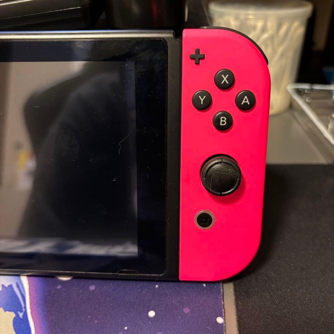 【ジャンク品】ニンテンドースイッチ 一式 + ポーチ付き スプラ2同梱版カラー