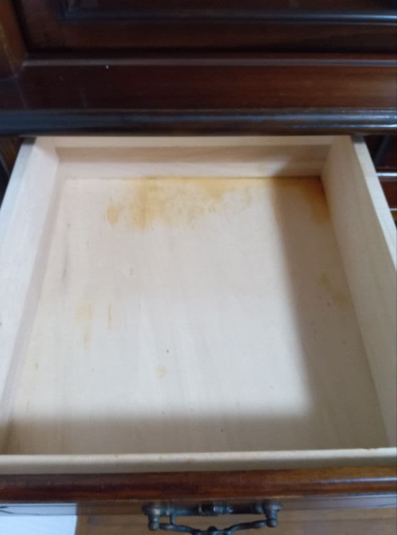 （年代物）カリモク karimoku 食器棚 ガラス扉付き