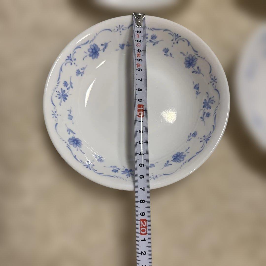 Corelle 青い花柄 皿 12枚セット