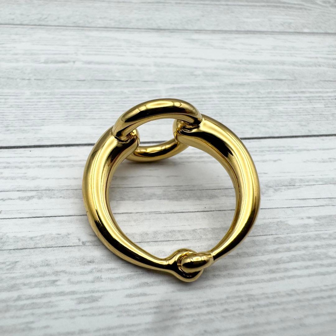 【極美品】エルメス スカーフリング モー ゴールド