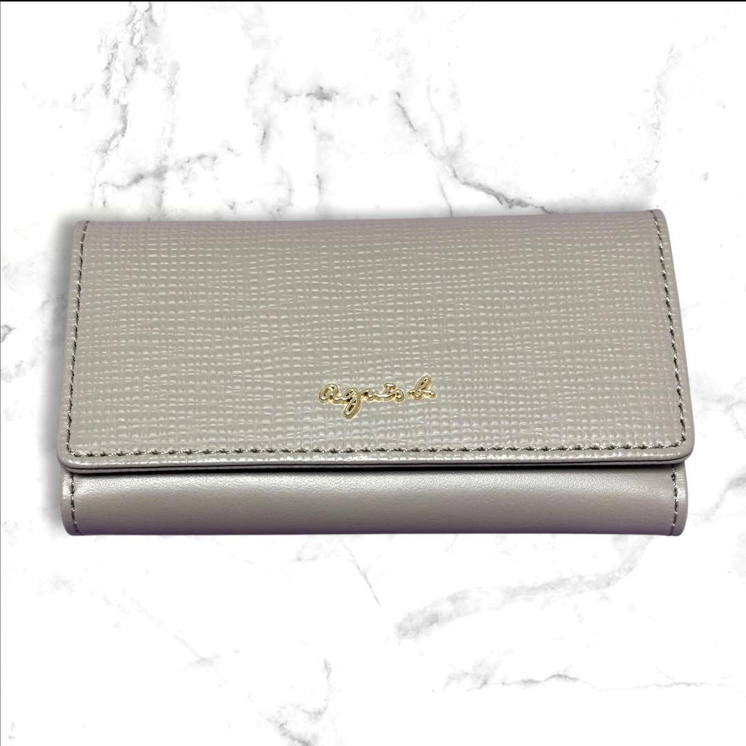 agnès b. グレー レザー キーケース