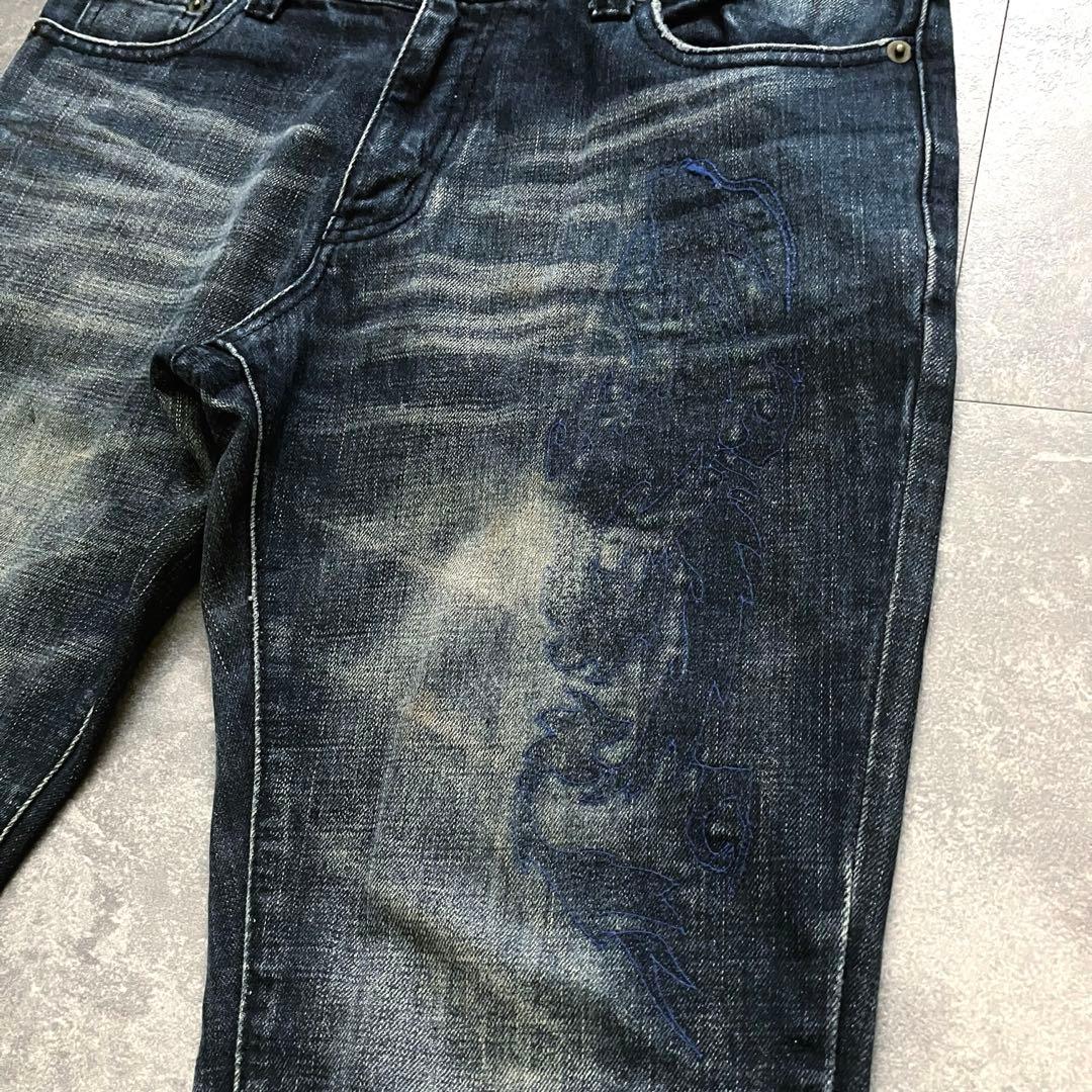 パンツ 00s semantic design gimmick flared denim