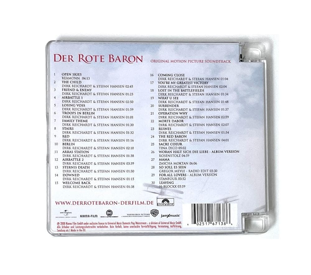 廃盤 DER ROTE BARON レッド・バロン(2008) サウンドトラック
