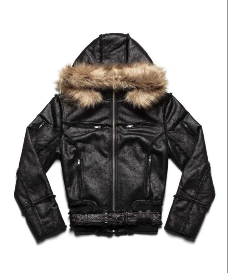ジャケット・アウター RACER WORLD WIDE BLACK SHEEPSKIN JACKET