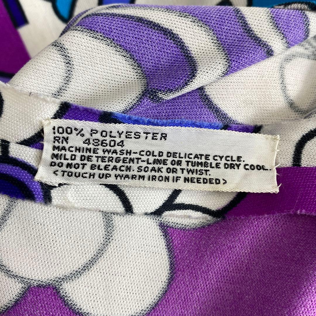 70s EMILIO PUCCI 長袖シャツ プッチ柄 パープル vintage